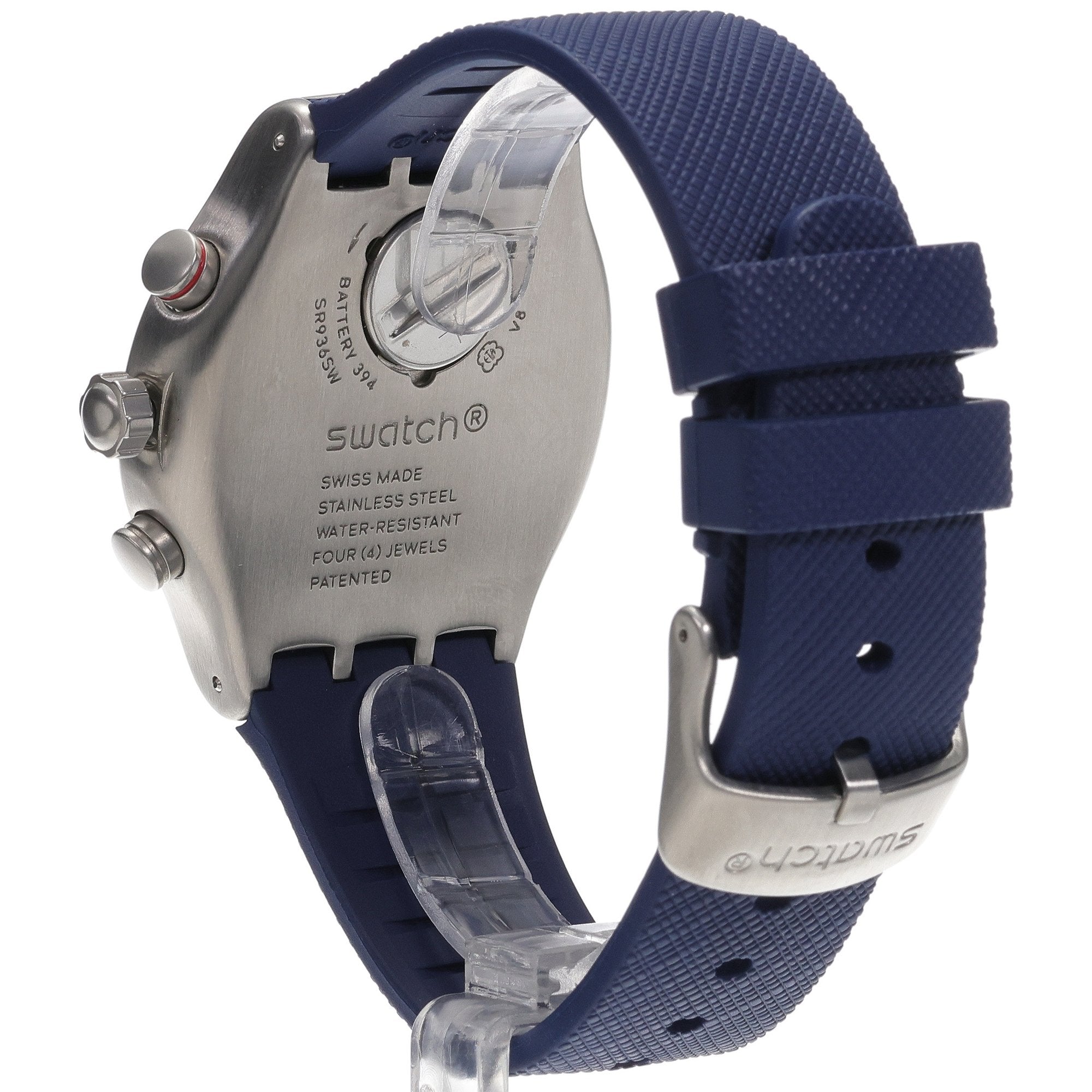 Swatch Blau Me On Silver Chronograph Men's Watch | YVS435