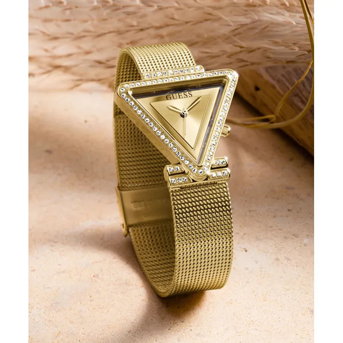 Guess Gold Tone Triangle Women's Watch | GW0508L2