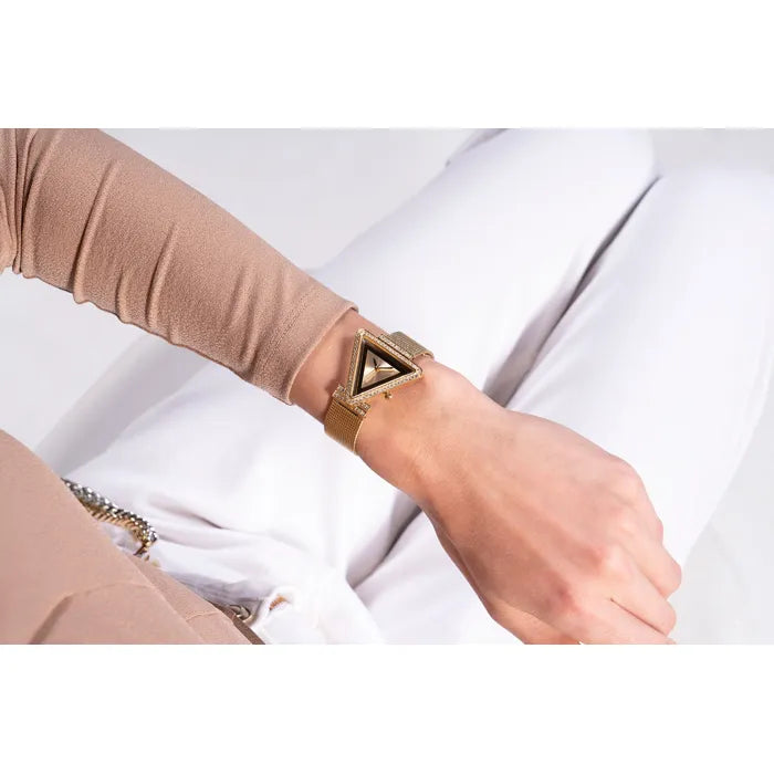 Guess Gold Tone Triangle Women's Watch | GW0508L2