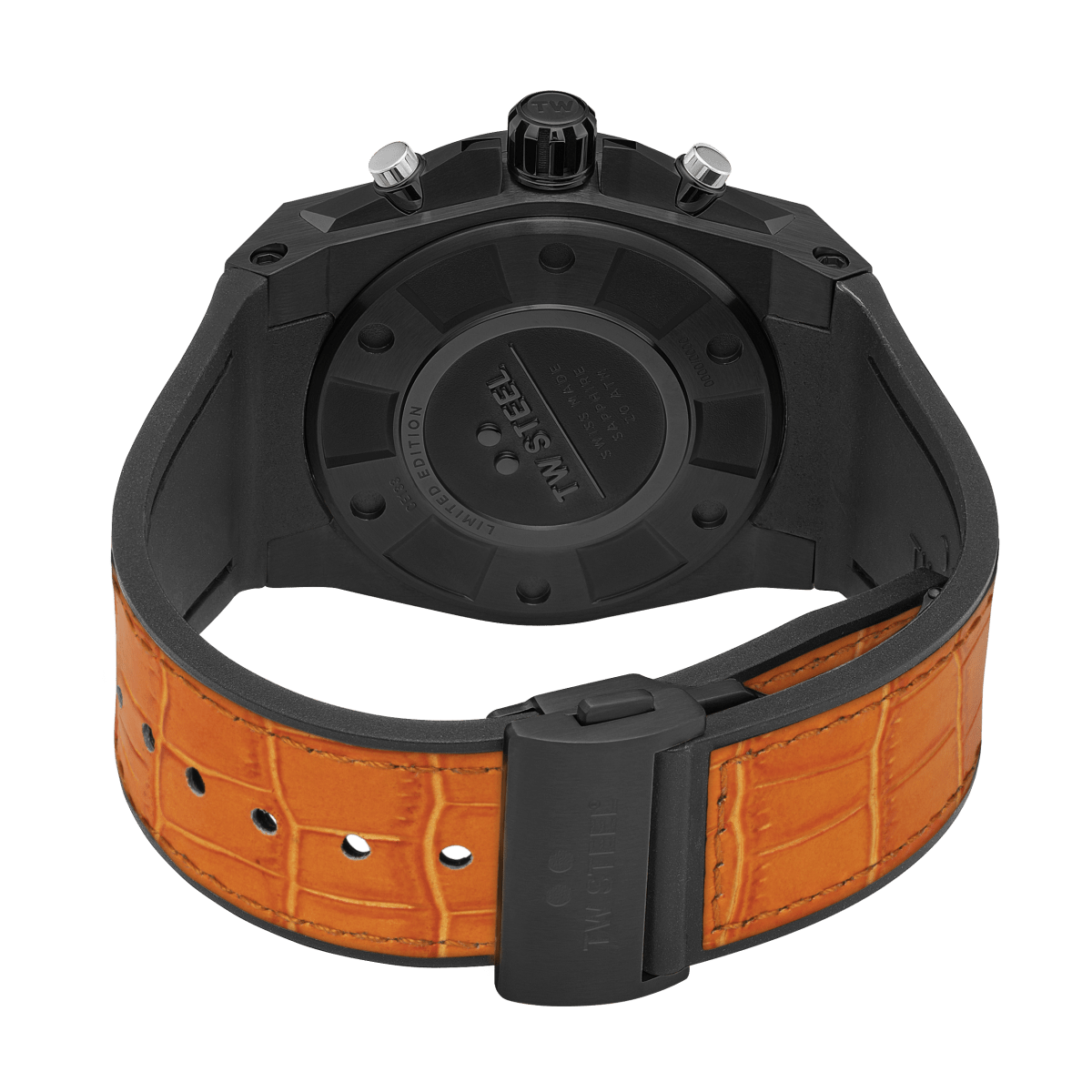 TW Steel Ace Genesis Orange Dial and Black Leather Strap 44mm Limited Edition Men's Watch | ACE133 | TIME Watches