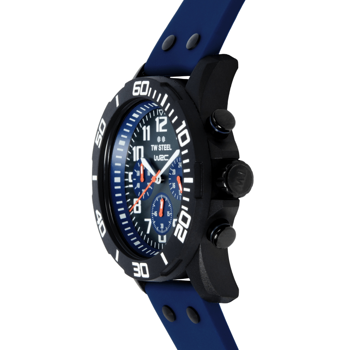 TW Steel Carbon Black Dial and Dark Blue Rubber Strap 44mm Men's Watch | CA5 | TIME Watches