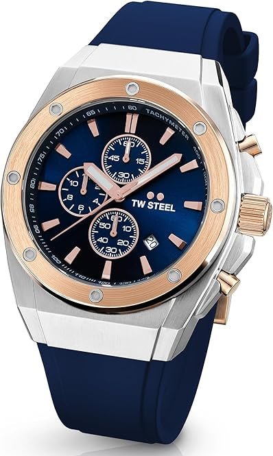 TW Steel Ceo Tech Blue Dial and Blue Rubber Strap 44mm Limited Edition Men's Watch | CE4105 | TIME Watches