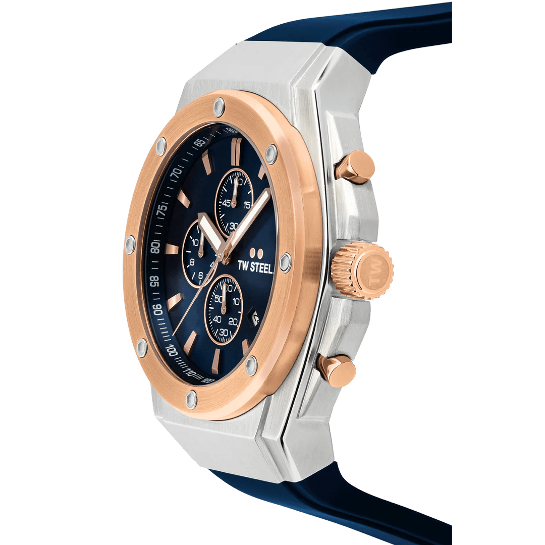 TW Steel Ceo Tech Blue Dial and Blue Rubber Strap 44mm Limited Edition Men's Watch | CE4105 | TIME Watches