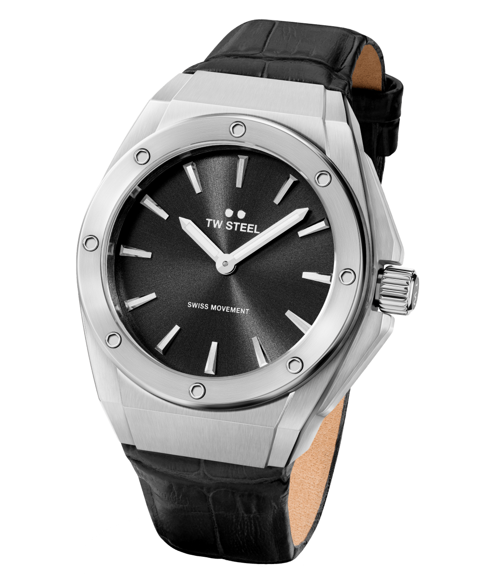 TW Steel Ceo Tech Grey Dial and Black Leather Strap 38mm Men's Watch | CE4033 | TIME Watches
