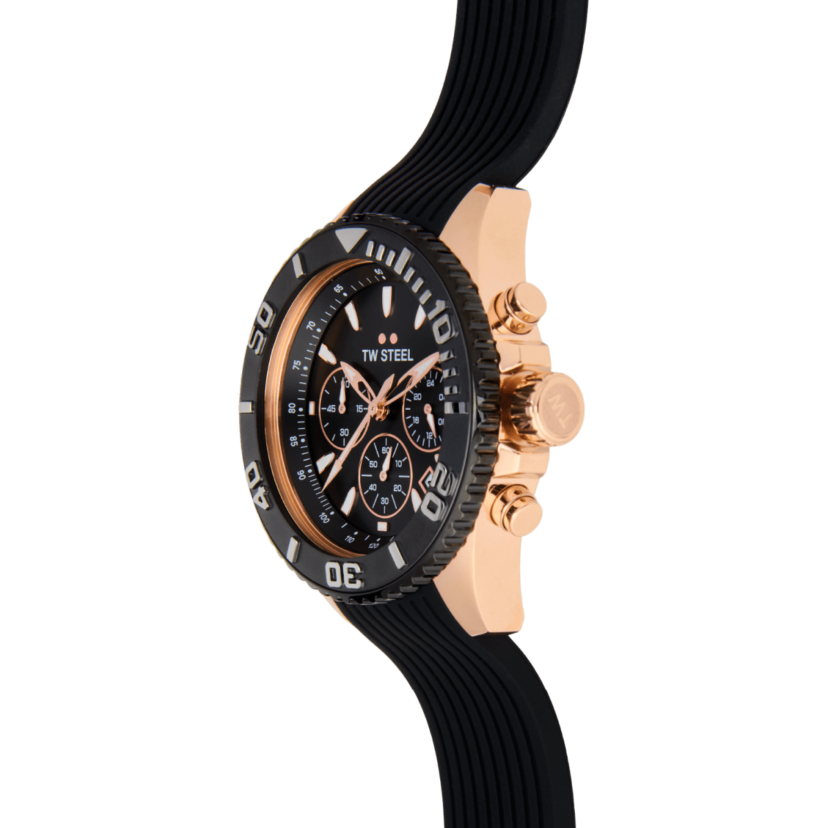 TW Steel Diver Vanceur Black Dial and Black Rubber Strap 42mm Men's Watch | VA3 | TIME Watches