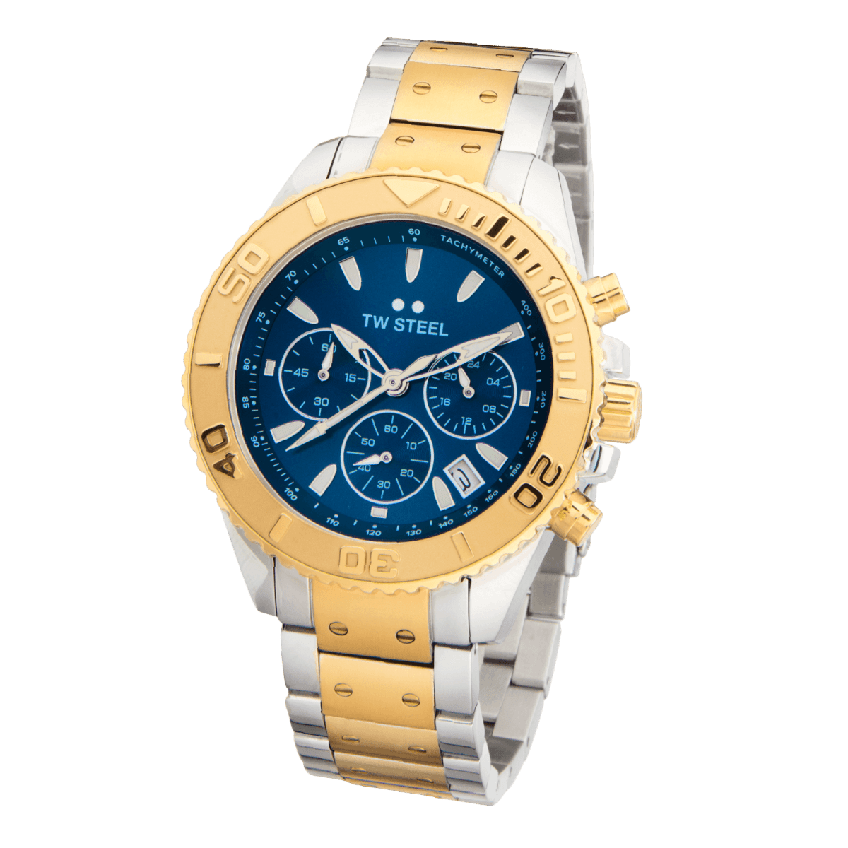 TW Steel Diver Vanceur Blue Dial and Yellow Steel Bracelet Strap 42mm Men's Watch | VA8 | TIME Watches