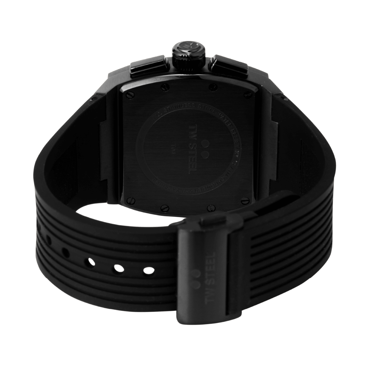TW Steel Tonneau Black Dial and Black Rubber Strap 42mm Men's Watch | TO4 | TIME Watches