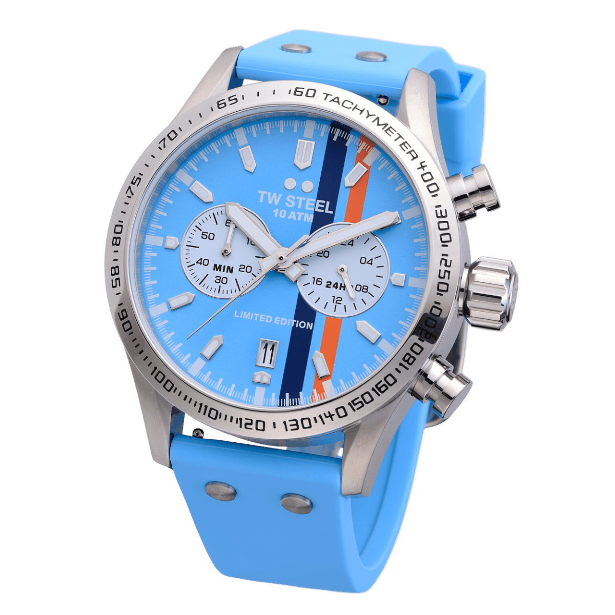 TW Steel Volante Blue Dial and Blue Rubber Strap 45mm Limited Edition Men's Watch | VS133 | TIME Watches