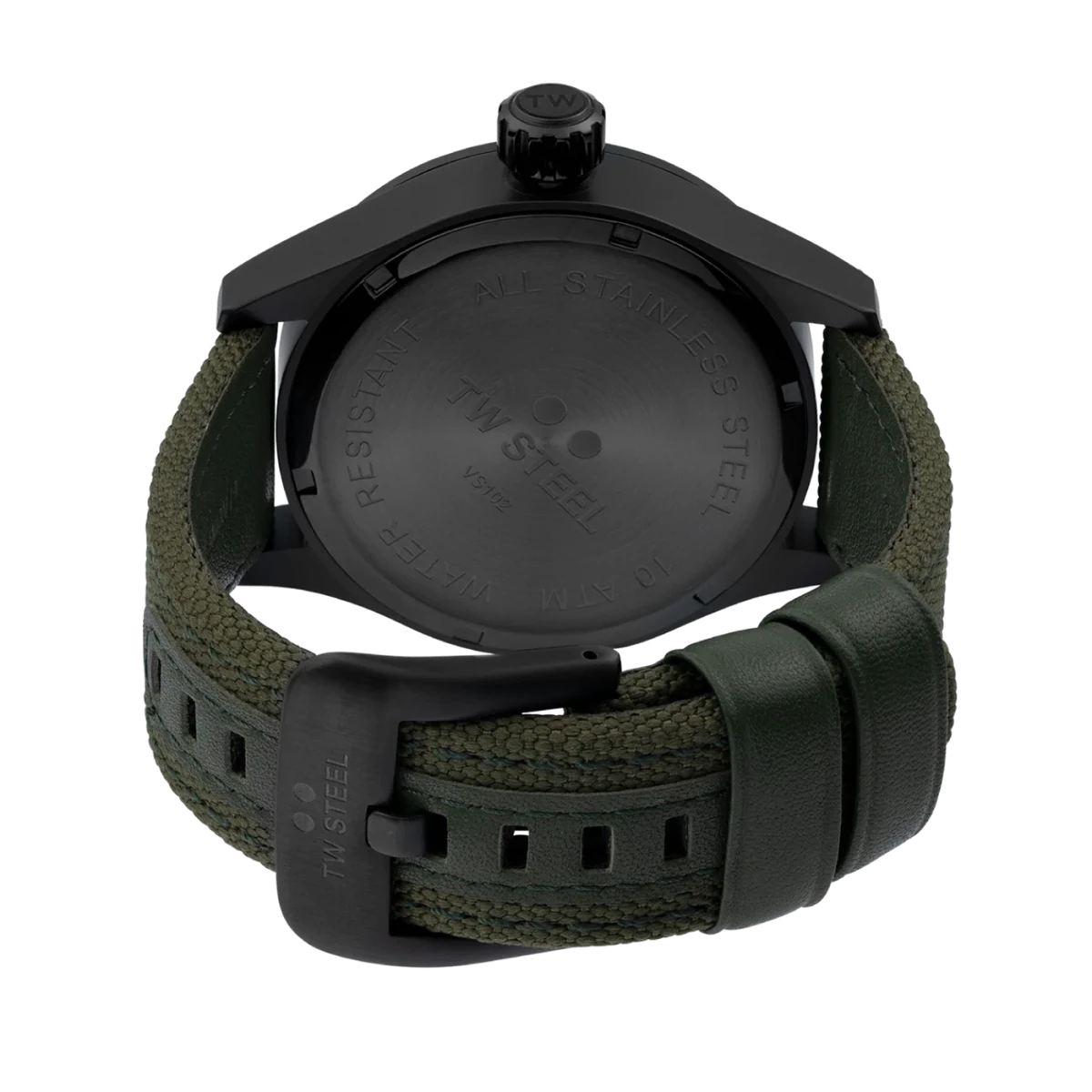 TW Steel Volante Dark Grey Dial and Dark Green Leather Strap 45mm Men's Watch | VS102 | TIME Watches