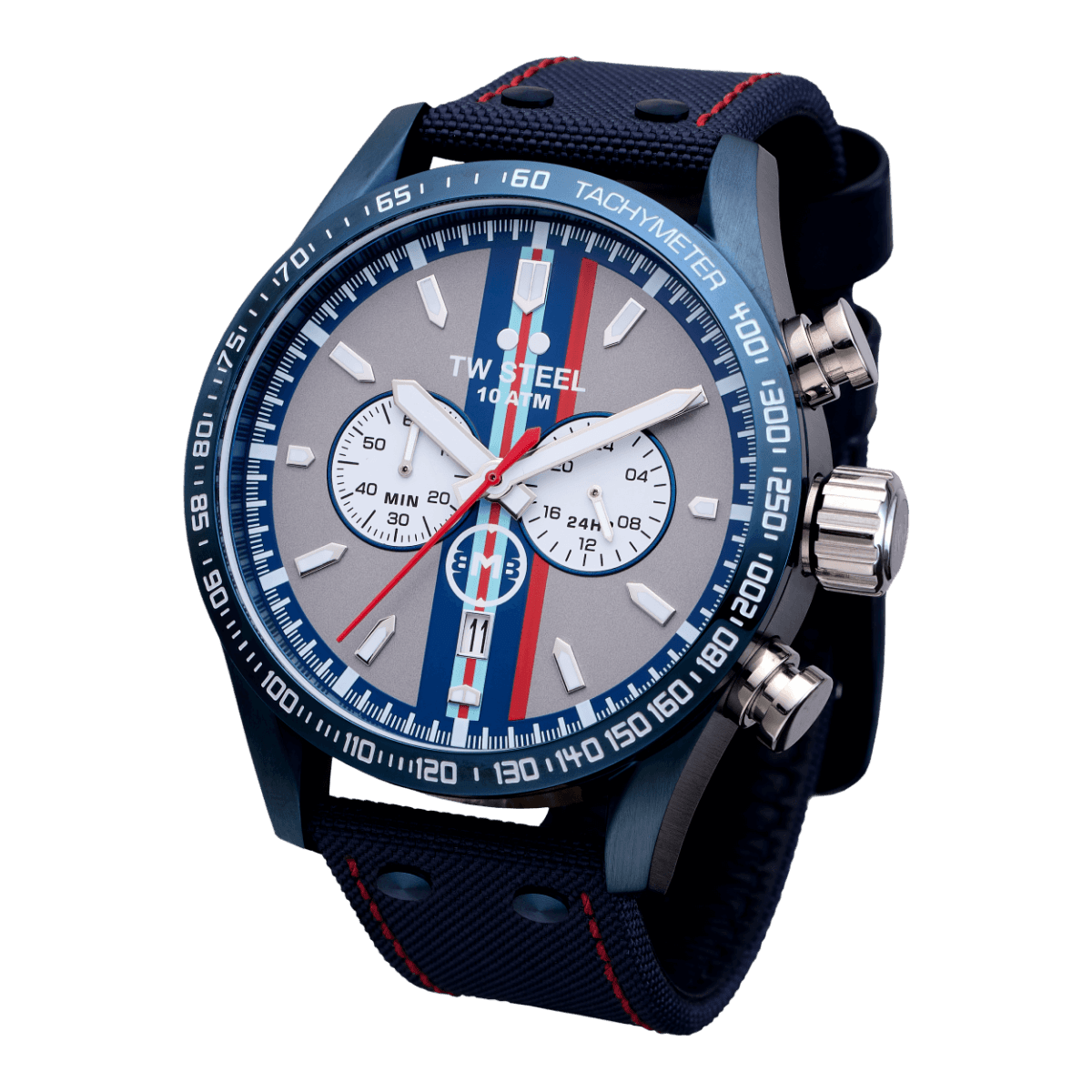 TW Steel Volante Grey Dial and Dark Blue Nylon Strap 48mm Men's Watch | VS135 | TIME Watches