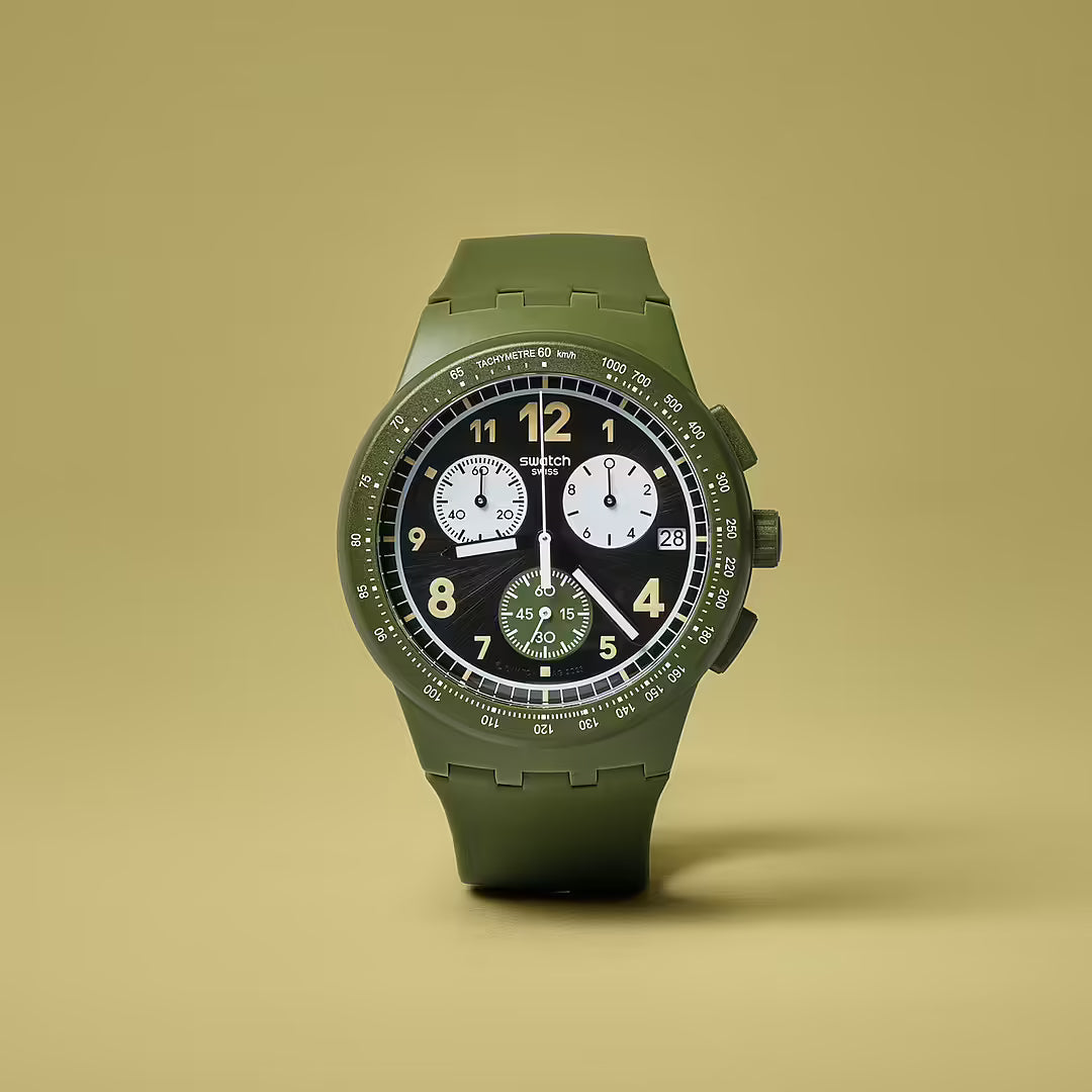 Swatch NOTHING BASIC ABOUT GREEN Men's Watch | SUSG406