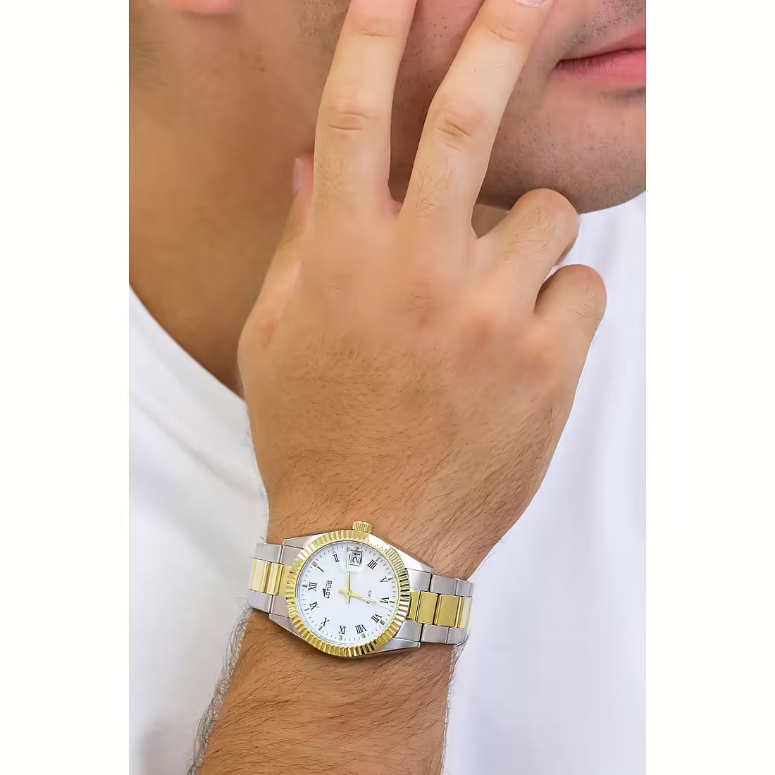 Lotus Freedom GTS 37mm Rose Gold Stainless Steel White Dial Men's Watch | 15197/1