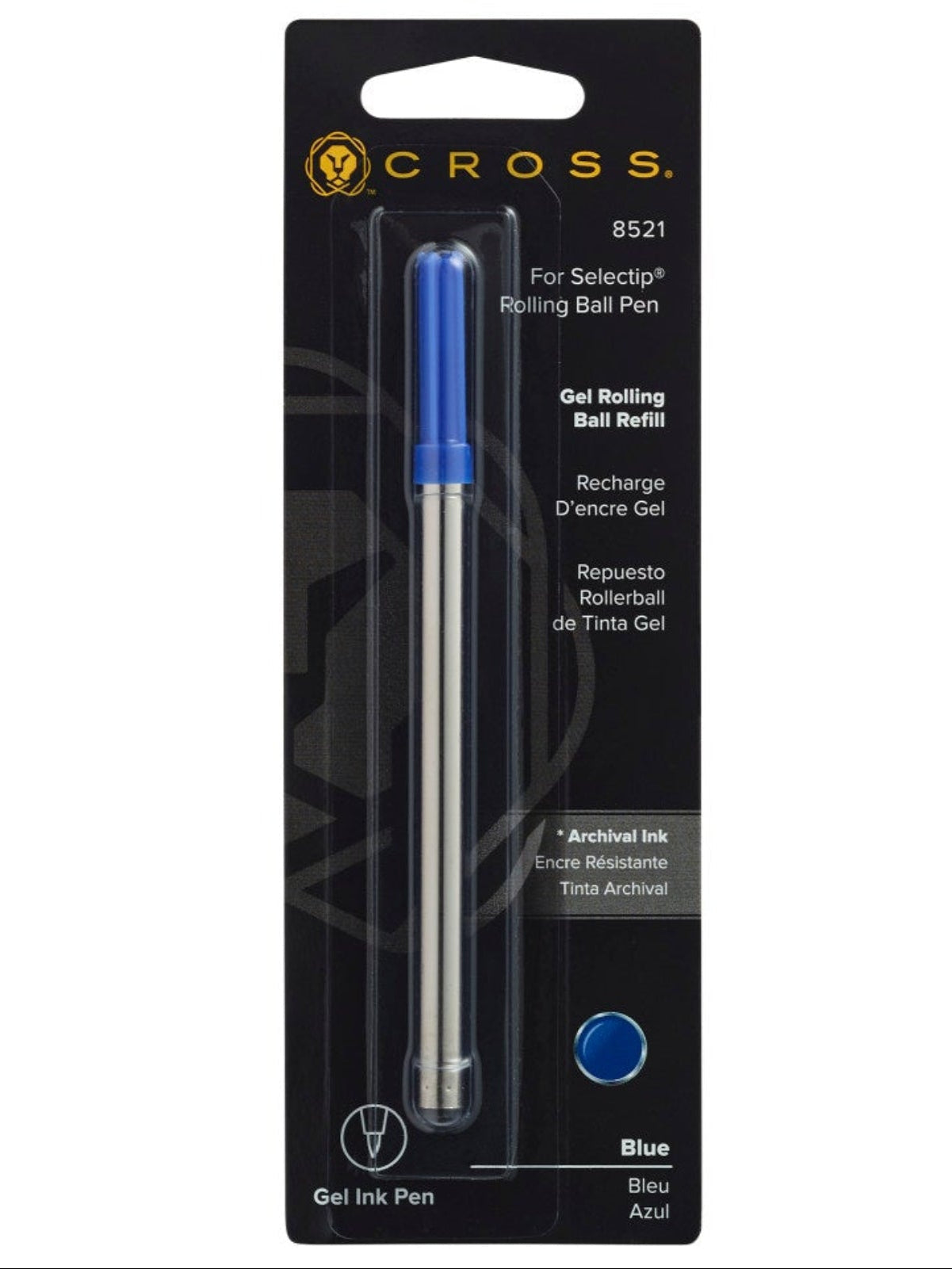 CROSS Selectip Gel Rollerball Pen Refill - Blue - Medium - Single Pack | 8521