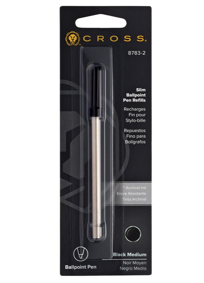 CROSS Slim Ballpoint Pen Refill - Black - Single Pack | 8783-2
