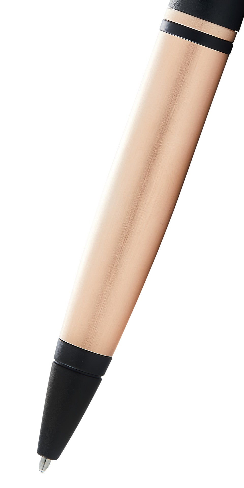CROSS Calais Brushed Rose Gold Plate and Black Lacquer Ballpoint Pen | AT0112-27