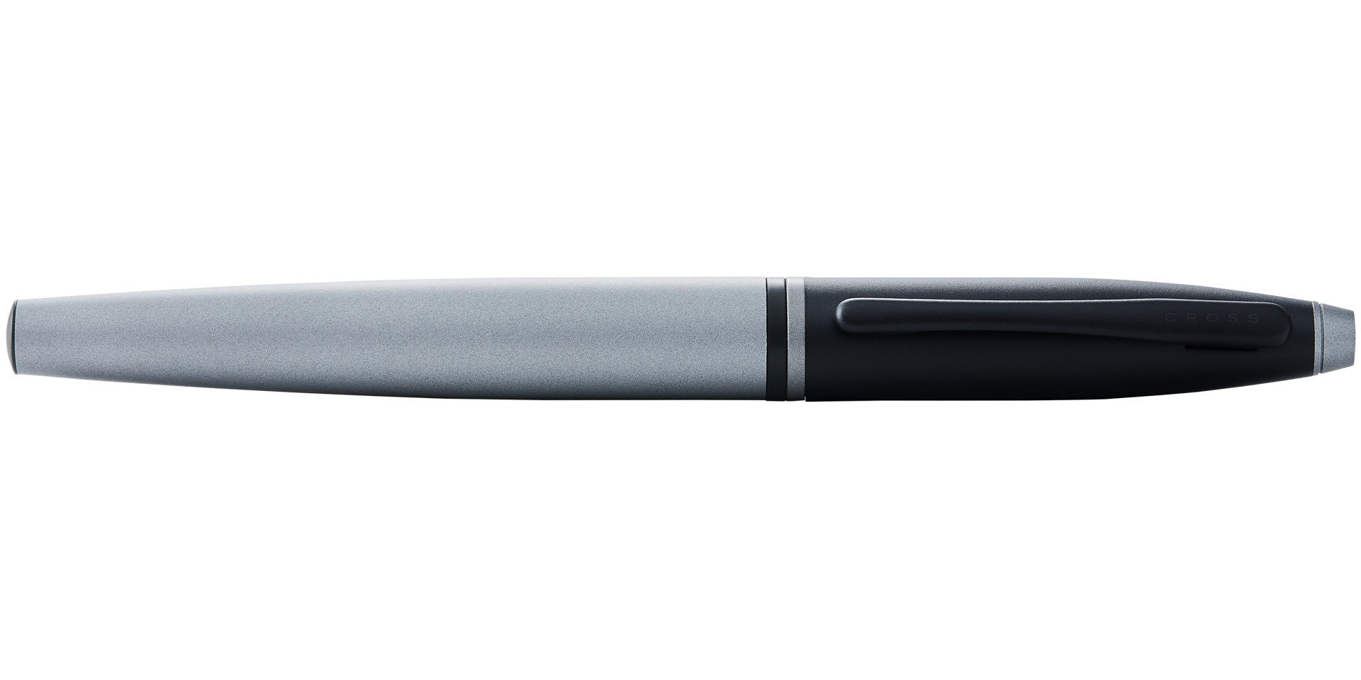 CROSS Calais Matte Gray and Black Lacquer Stainless Steel Medium Nib Fountain Pen | AT0116-26MJ