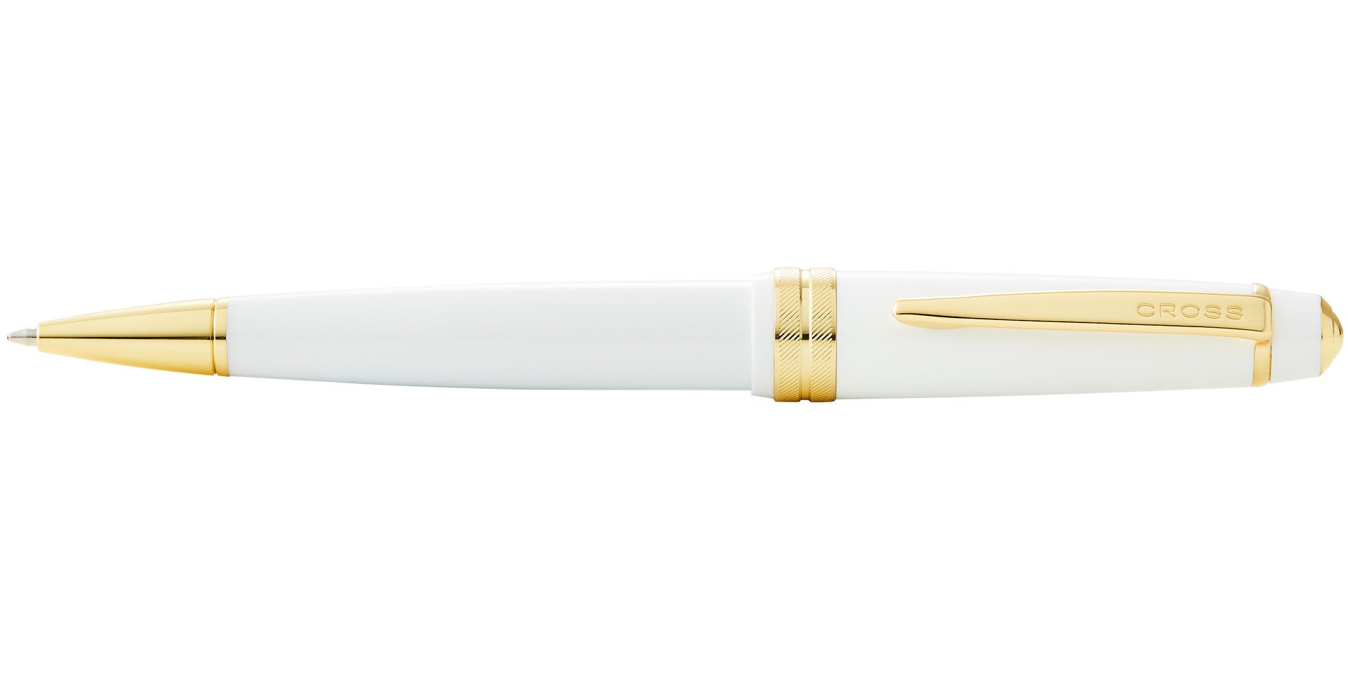 CROSS Bailey Light Polished White Resin and Gold Tone Ballpoint Pen | AT0742-10
