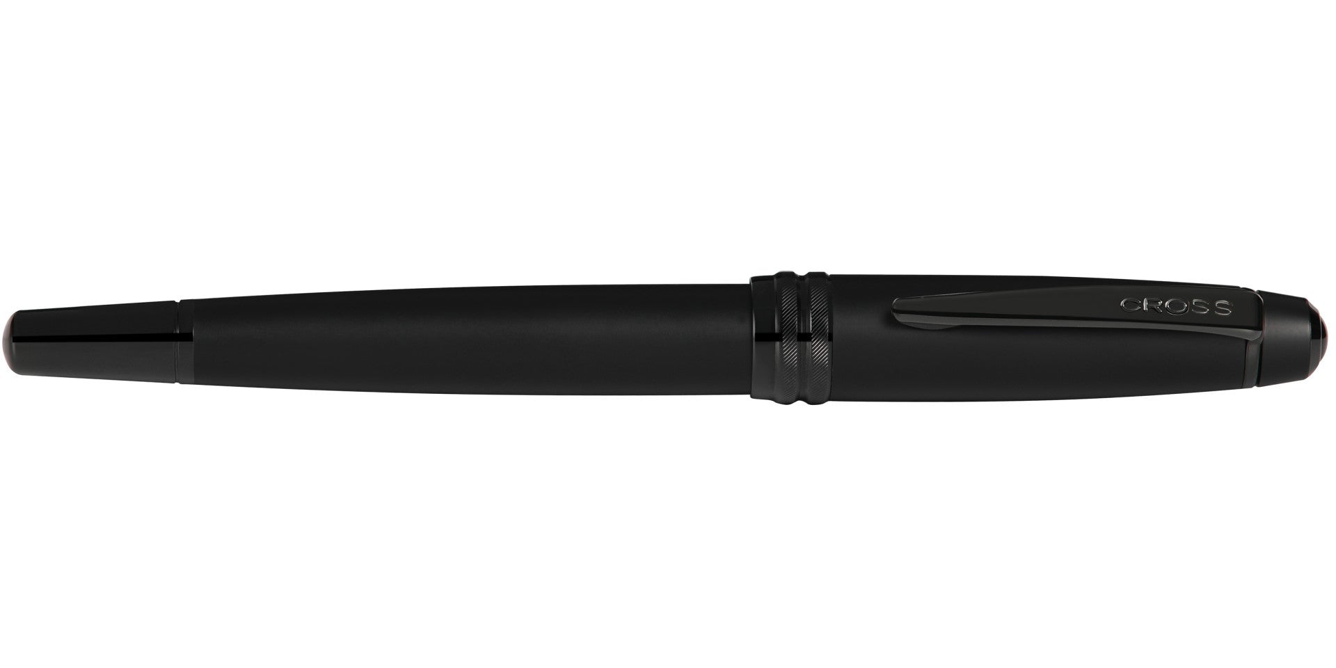 CROSS Bailey Matte Black Lacquer Stainless Steel Medium Nib Fountain Pen | AT0456-19MJ