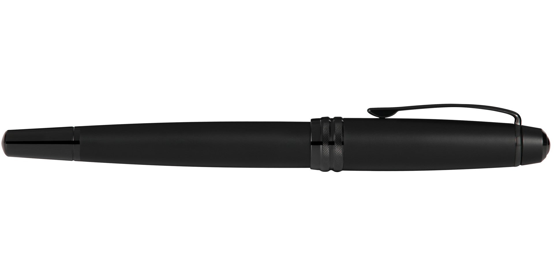 CROSS Bailey Matte Black Lacquer Stainless Steel Medium Nib Fountain Pen | AT0456-19MJ