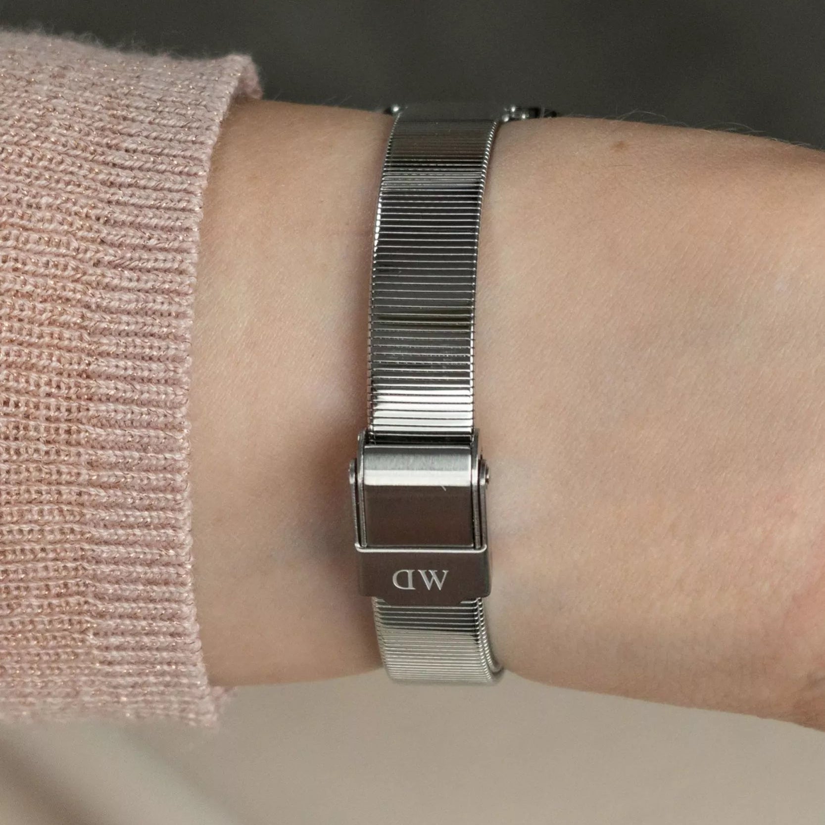 Daniel Wellington Quadro Studio Silver Black dial Women's Watch | DW00100522