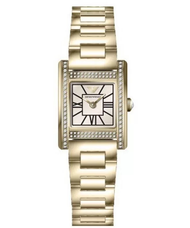 EMPORIO ARMANI Genni Crystals Gold Stainless Steel Bracelet Women's Watch | AR11663