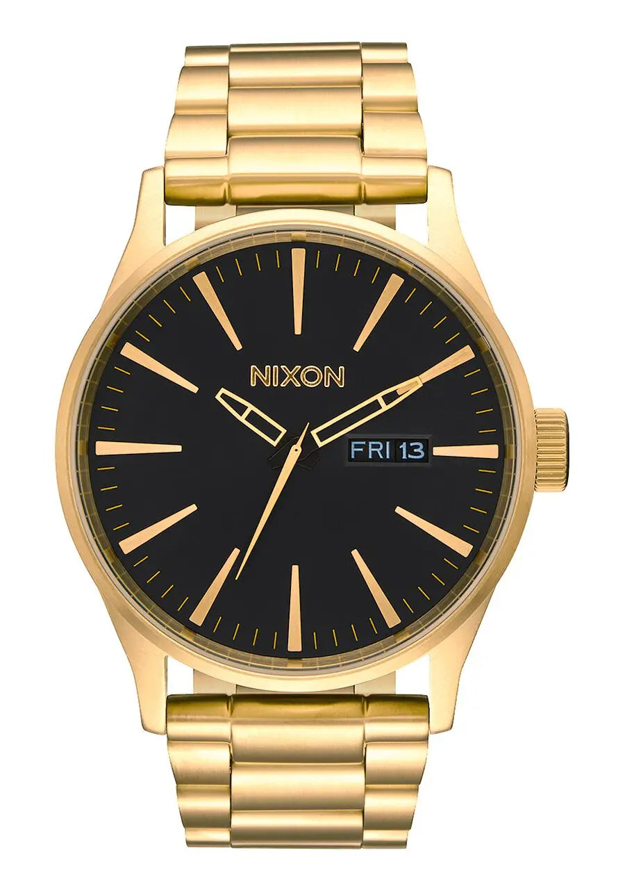 NIXON Sentry Stainless Steel Black Dial and Black Steel Bracelet 42mm Men's Watch | A3561041 - 00 | TIME Watches