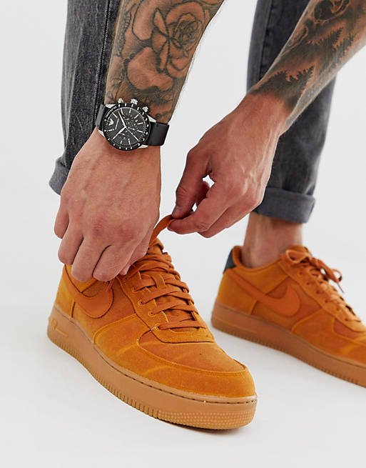 Armani Men's Mario Multi Round Leather Watch - AR11243 | Time Watch Specialists