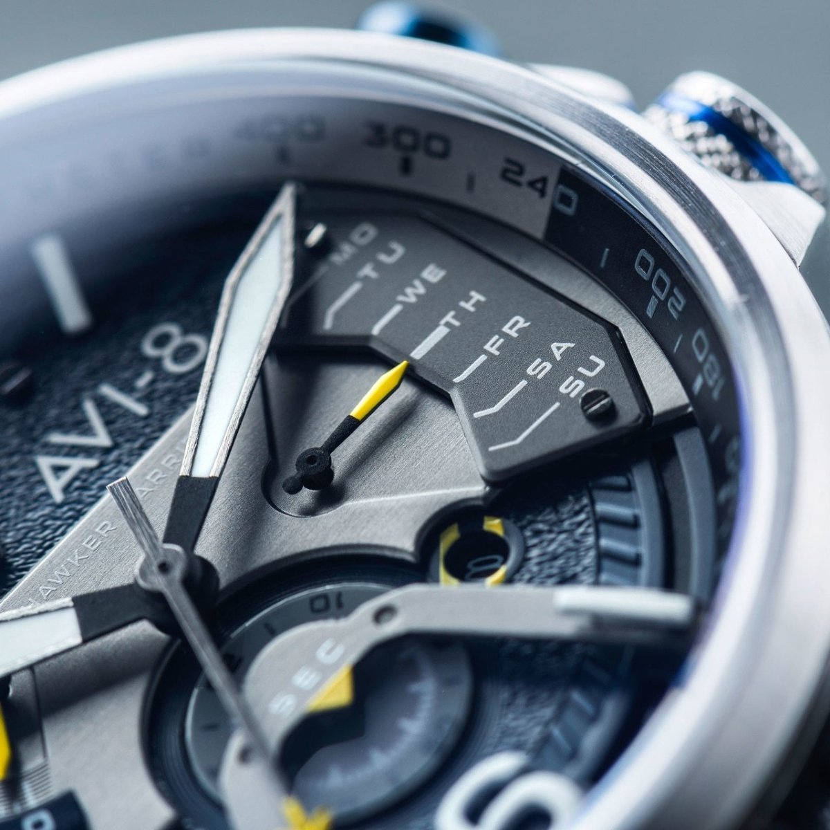 AVI-8 Hawker Harrier II AV-4056-01 Silver Blue | Time Watch Specialists