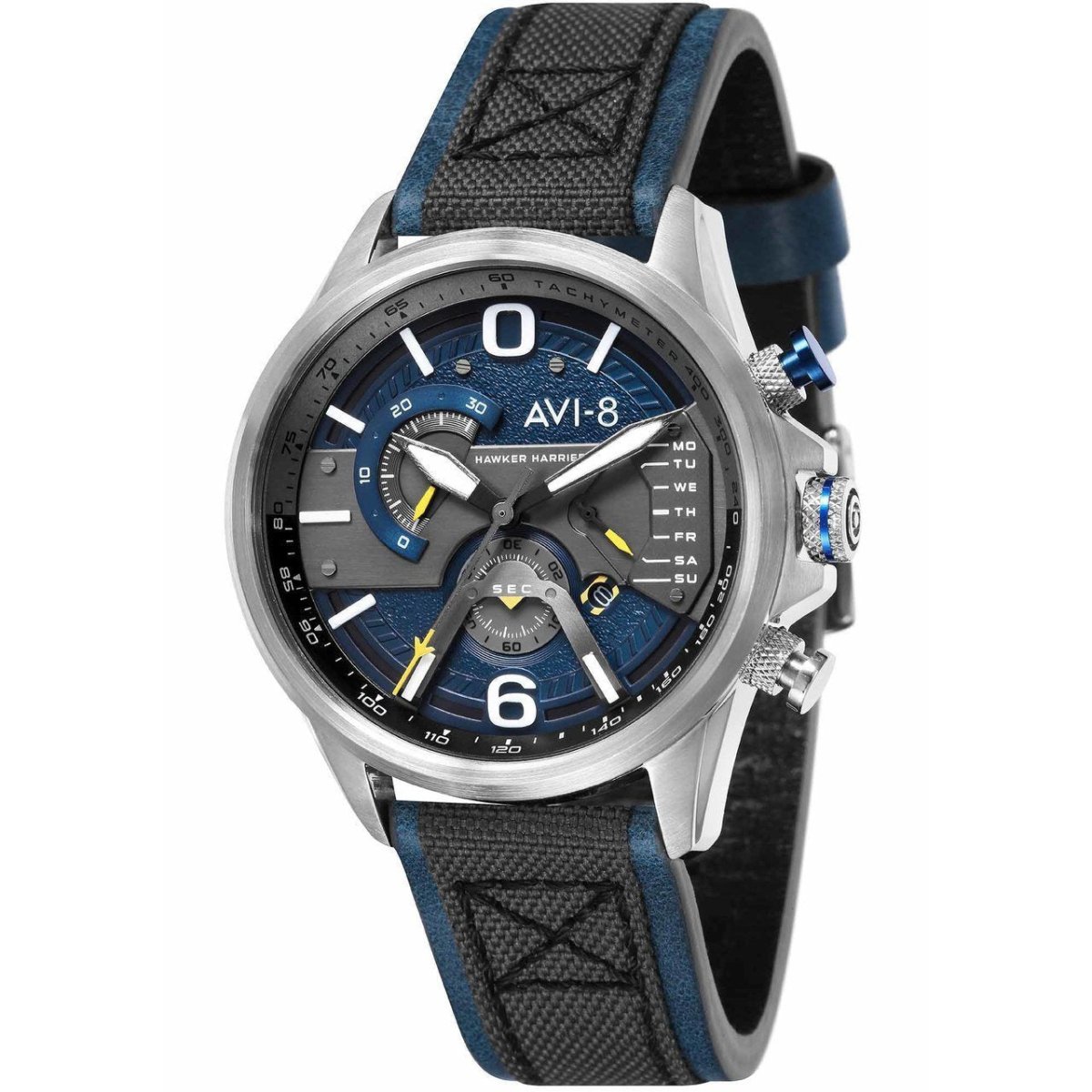 AVI-8 Hawker Harrier II AV-4056-01 Silver Blue | Time Watch Specialists