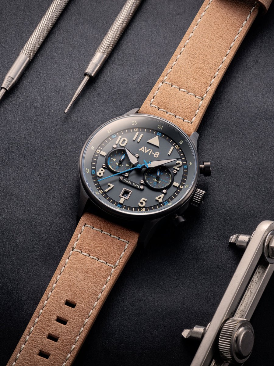 AVI - 8 Hawker Hurricane Orissa Carey Dual Time Men's Watch | AV - 4088 - 04 | TIME Watches