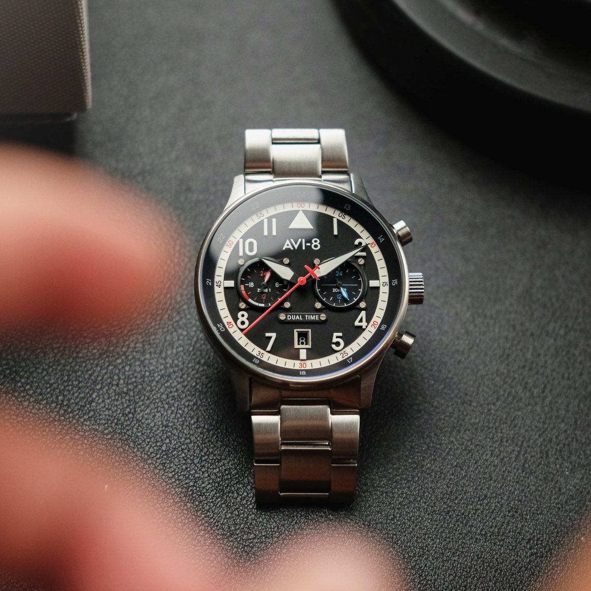 AVI-8 Hawker Hurricane Rangoon Carey Dual Time Men's Watch | AV-4088-11 | Time Watch Specialists
