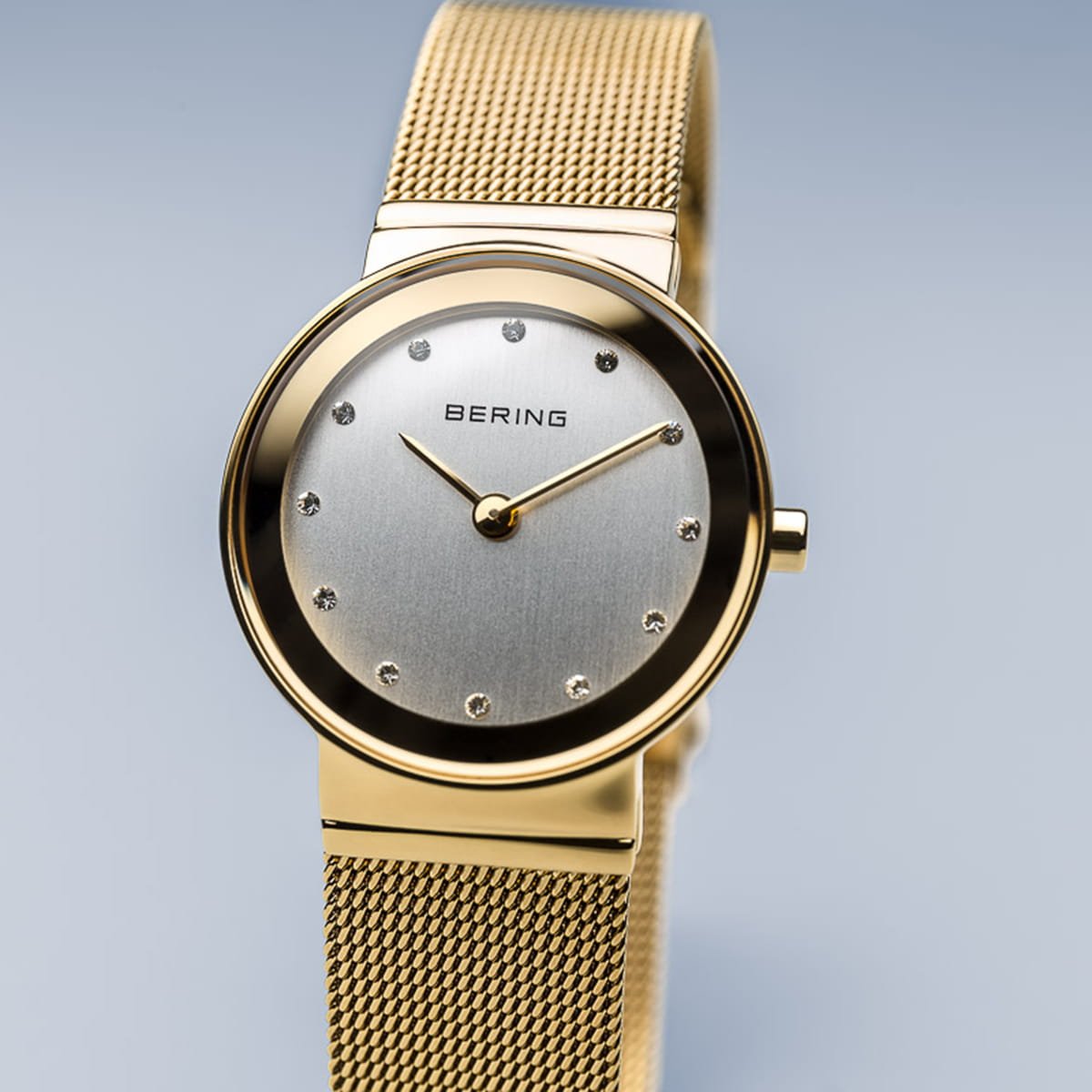BERING Classic Gold Milanese Mesh Women's Watch | 10126-334 | Time Watch Specialists