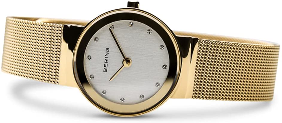 BERING Classic Gold Milanese Mesh Women's Watch - 10126-334 | Time Watch Specialists