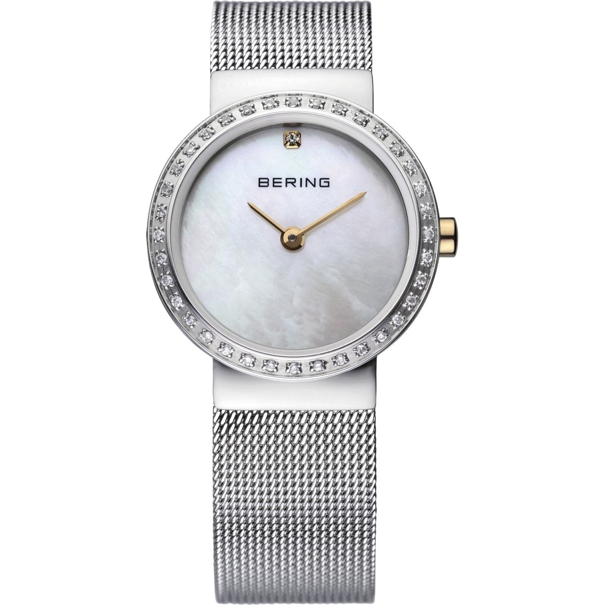 BERING Ladies Steel, Mother Of Pearl & Crystal Watch 10725-010 | Time Watch Specialists