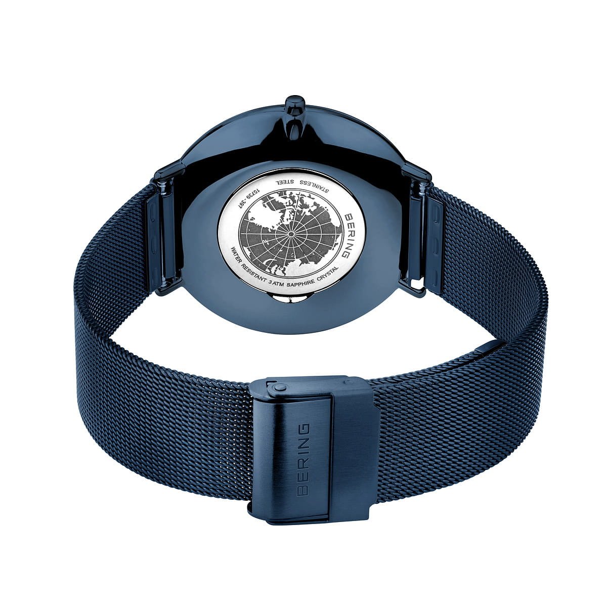 BERING Ultra Slim Polished Blue Unisex Watch - 15739-397 | Time Watch Specialists