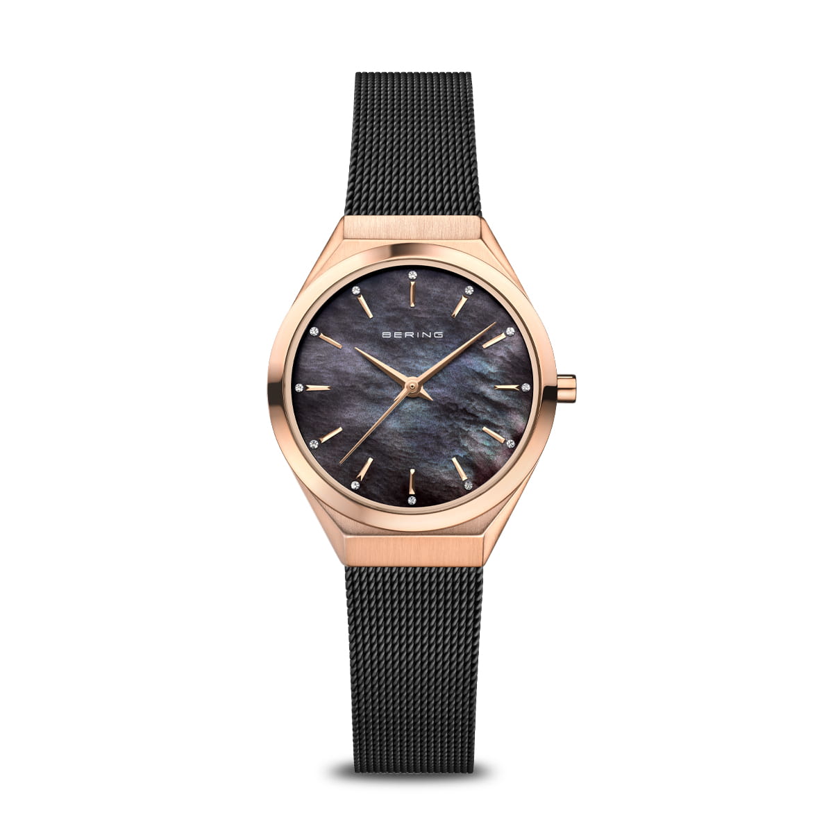 BERING Ultra Slim Polished/Brushed Rose Gold Women's Watch - 18729-166 | Time Watch Specialists
