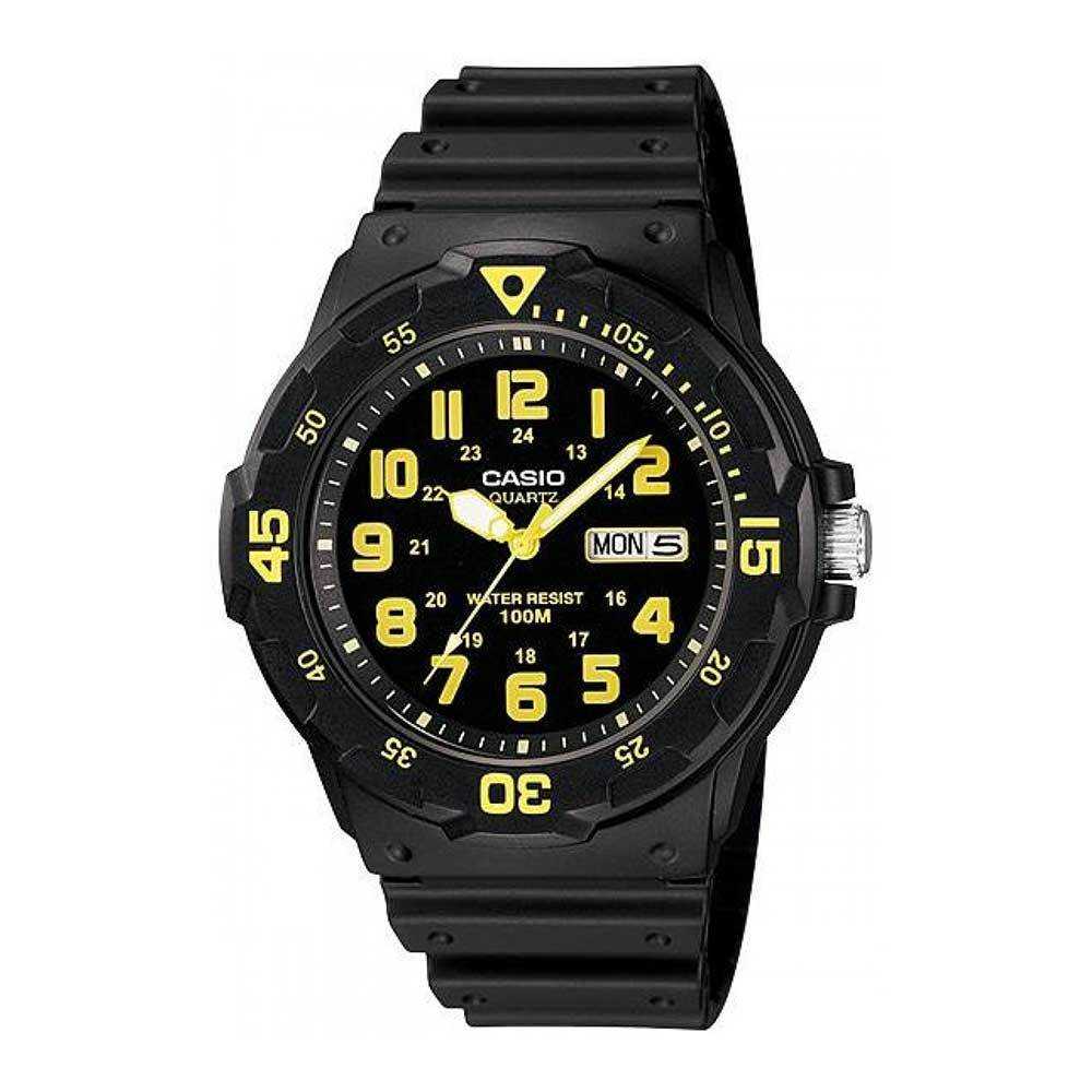 Casio Black and Yellow Youth Resin Unisex Watch | MRW-200H-9BVDF | Time Watch Specialists