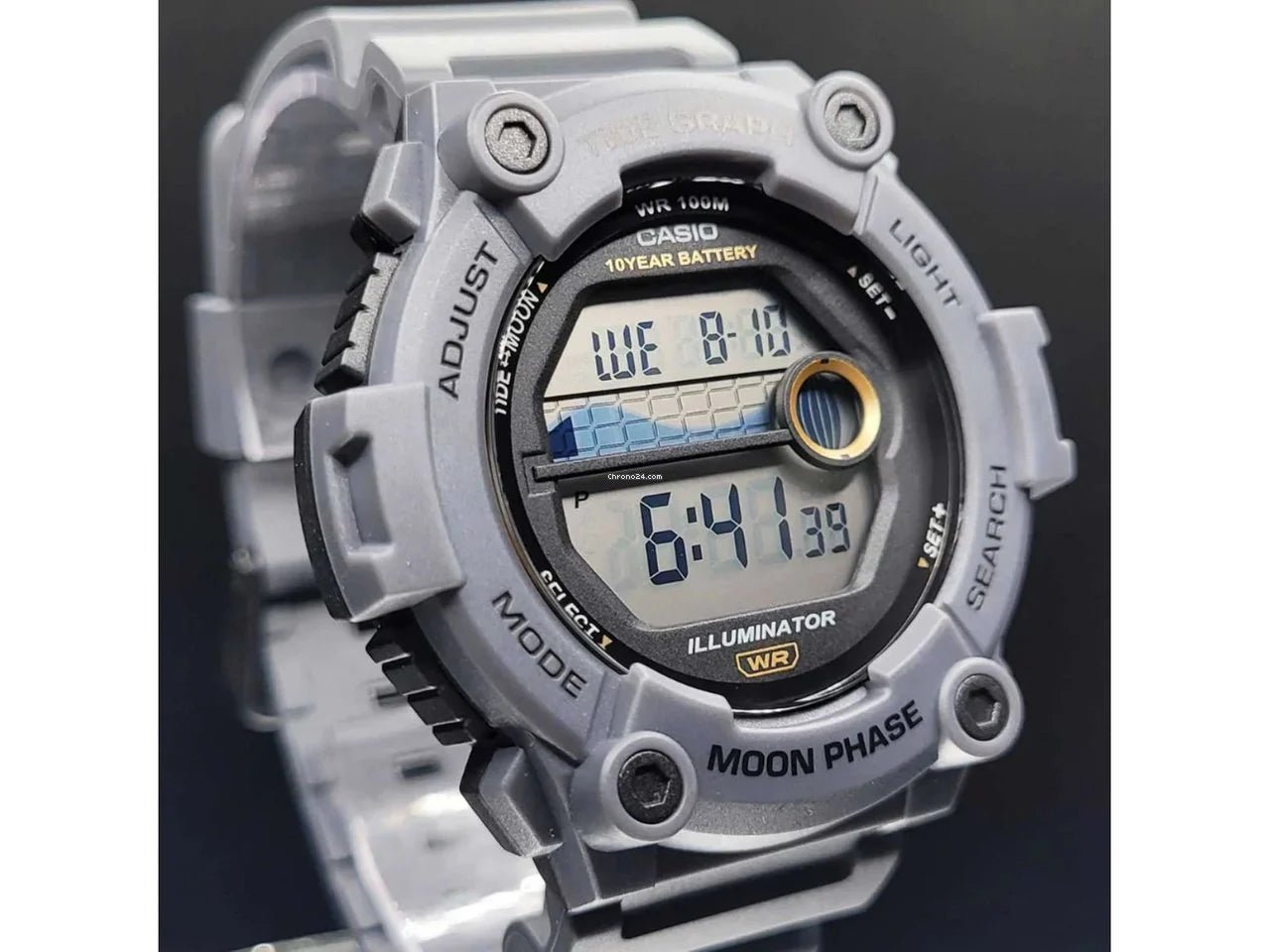CASIO Digital Sporty Grey Resin Men's Watch - WS-1300H-8AVDF | Time Watch Specialists