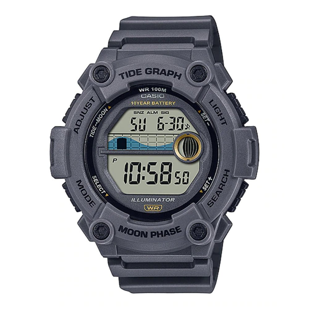 CASIO Digital Sporty Grey Resin Men's Watch - WS-1300H-8AVDF | Time Watch Specialists
