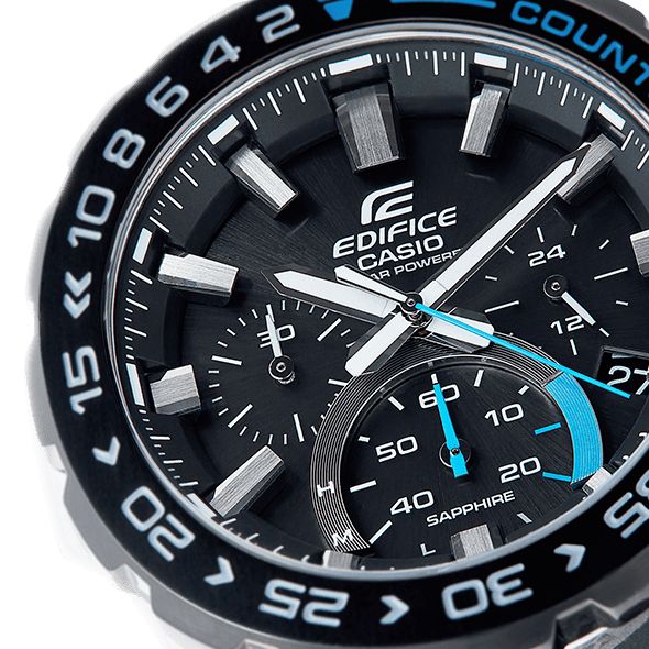 CASIO Edifice Chronograph 100m Sapphire Solar Men's Watch | EFS - S550PB - 1AVUDF | TIME Watches