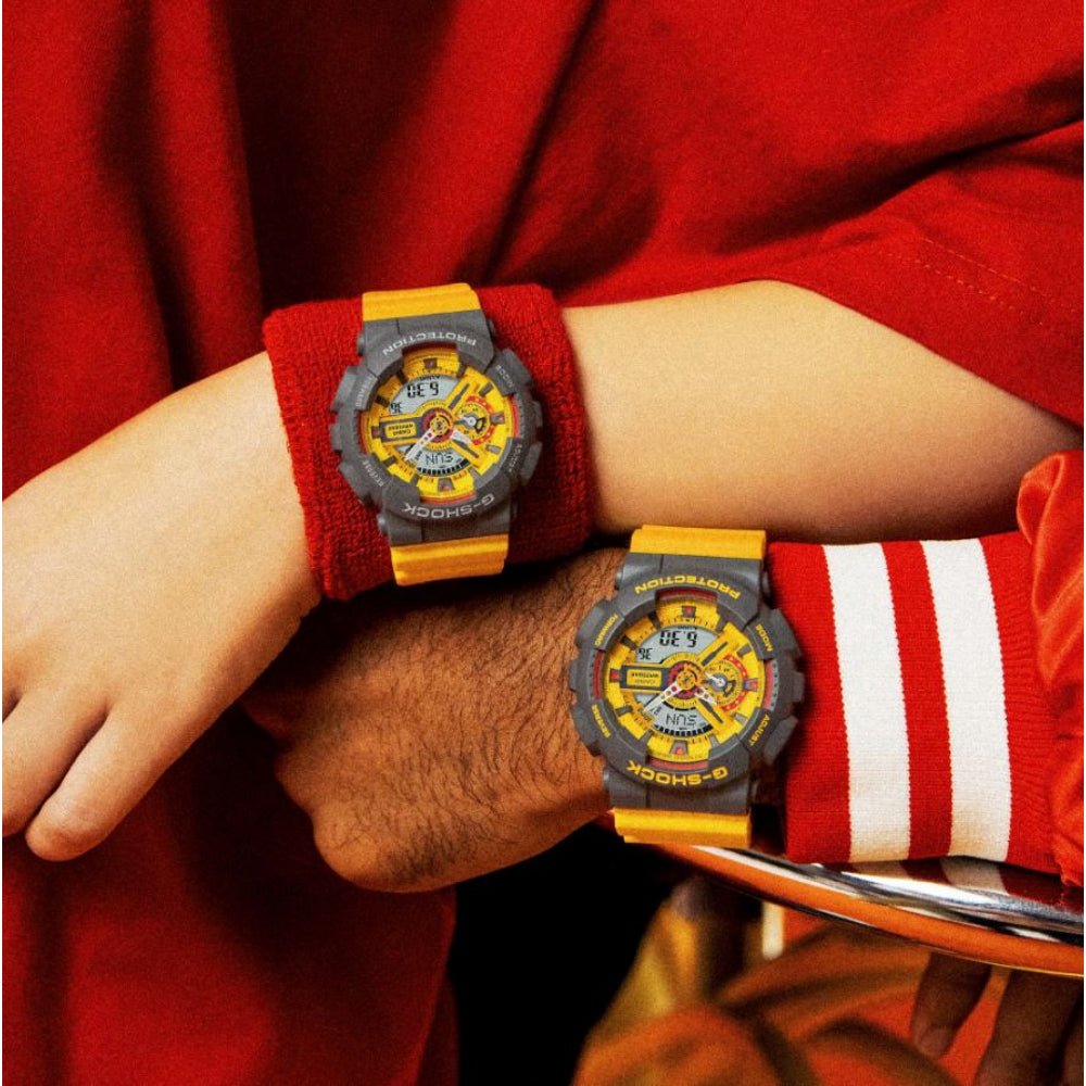 Casio G-Shock Digital-Analogue Yellow Resin Strap Unisex Watch GA-110Y-9ADR | Time Watch Specialists