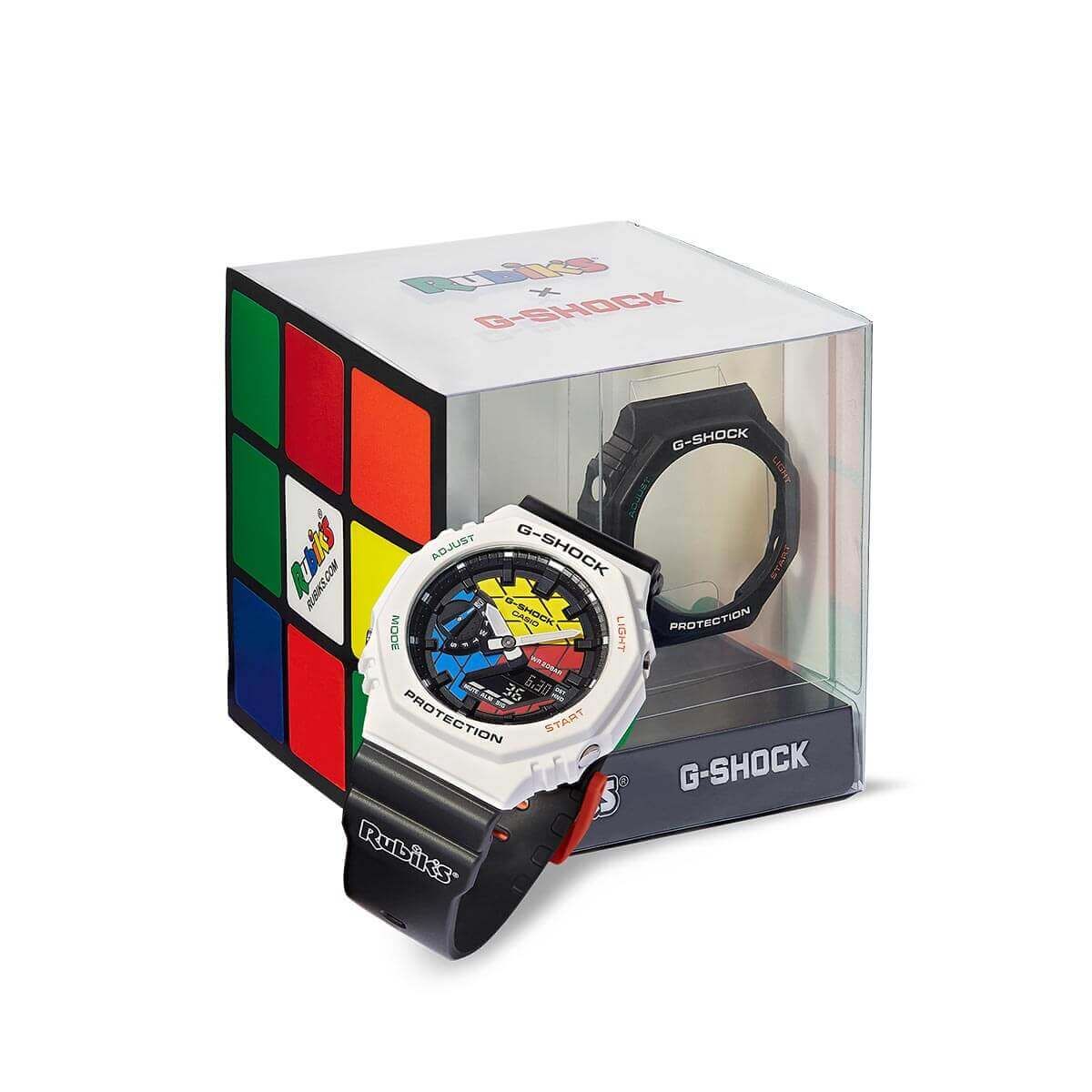 CASIO Limited Edition RUBIK's G - Shock 200m Carbon Core Men's Watch | GAE - 2100RC - 1ADR | TIME Watches