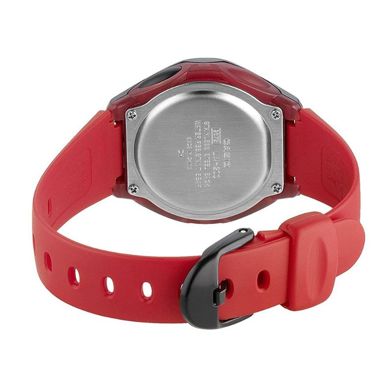 CASIO Red Resin Band Sport Kid's Digital Watch | LW - 200 - 4AV | TIME Watches