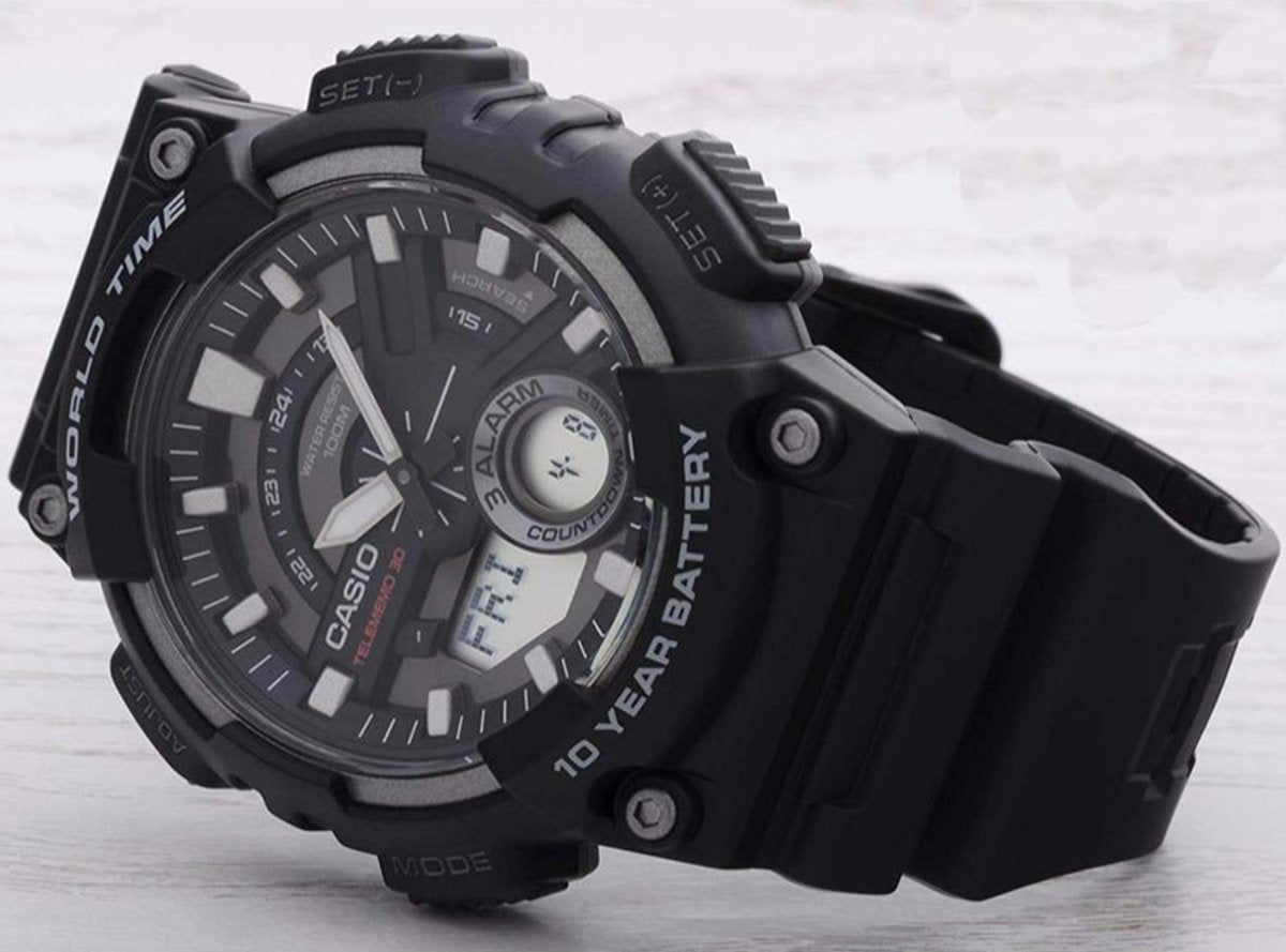 CASIO Standard Black Unisex Watch - AEQ-110W-1BVDF-P | Time Watch Specialists
