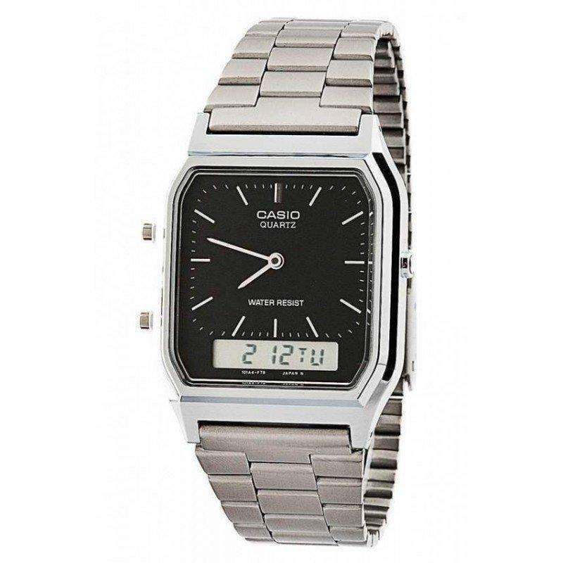 CASIO Vintage Silver Stainless Unisex Watch | AQ - 230A - 1DMQD | TIME Watches