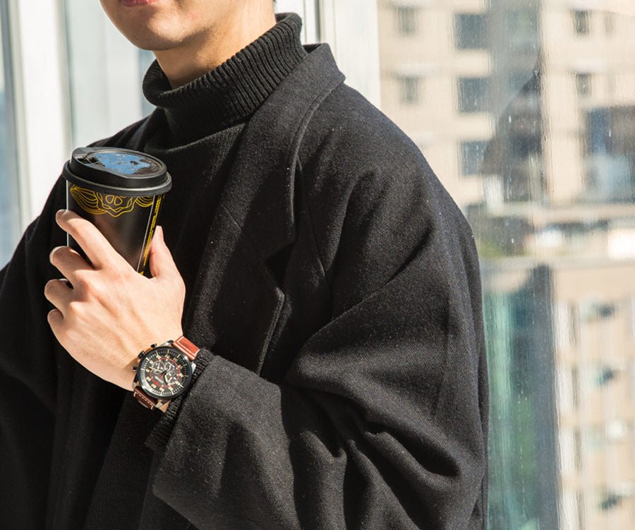 Citizen Chronograph Black Dial Brown Leather Men's Watch - CA4218-14E | Time Watch Specialists