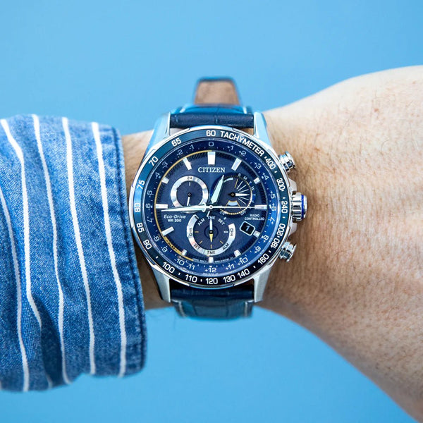 Buy Citizen Eco Drive Chronograph Blue Dial Men s Watch CB5918