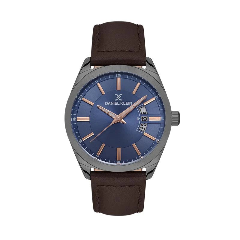 Daniel Klein IP Black Premium Blue Dial Three Hands Men's Watch | DK113555-4 | Time Watch Specialists