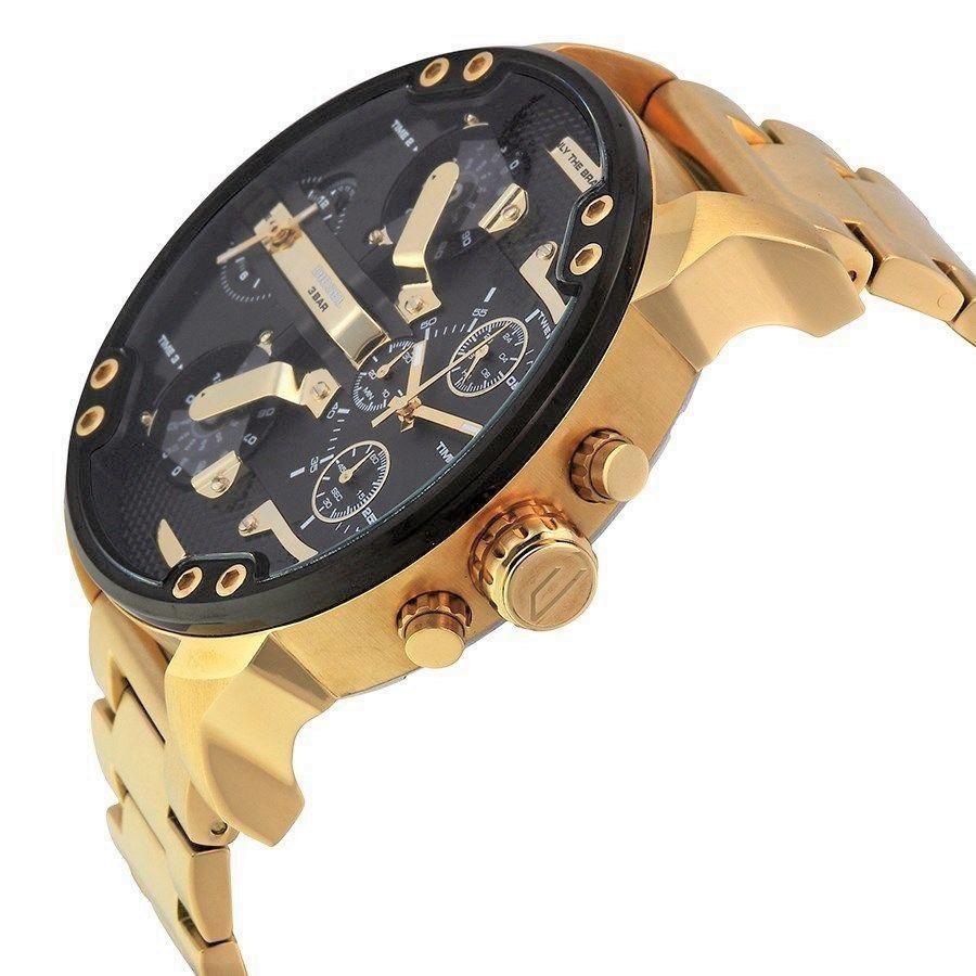 Diesel Black / Gold Mr Daddy 2.0 Men's Chronograph Watch - DZ7333 | Time Watch Specialists