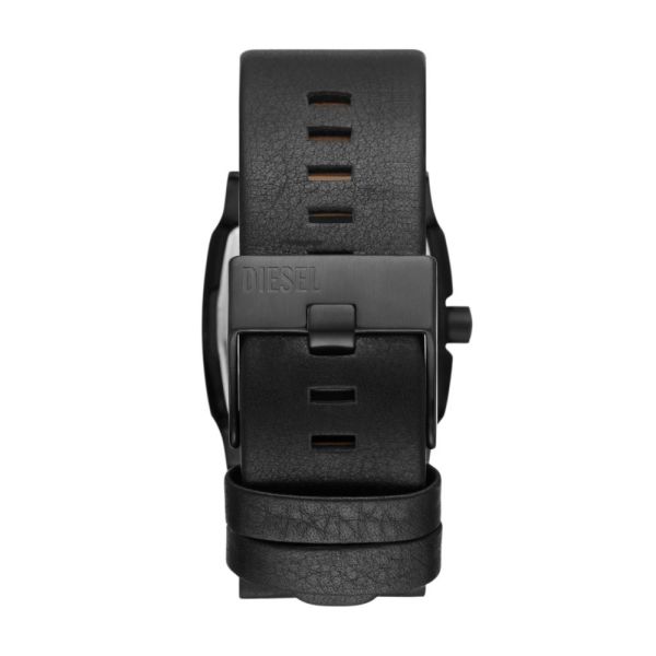 Diesel Cliffhanger Three-Hand Black Leather Men's Watch | DZ2000 | Time Watch Specialists